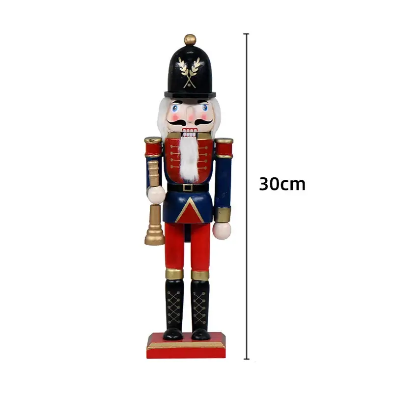 a wooden nutcracker is shown with measurements