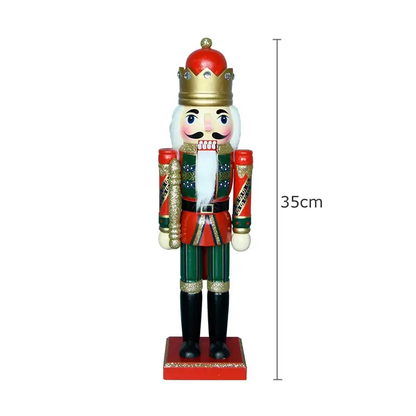 a wooden nutcracker with a crown on top of it
