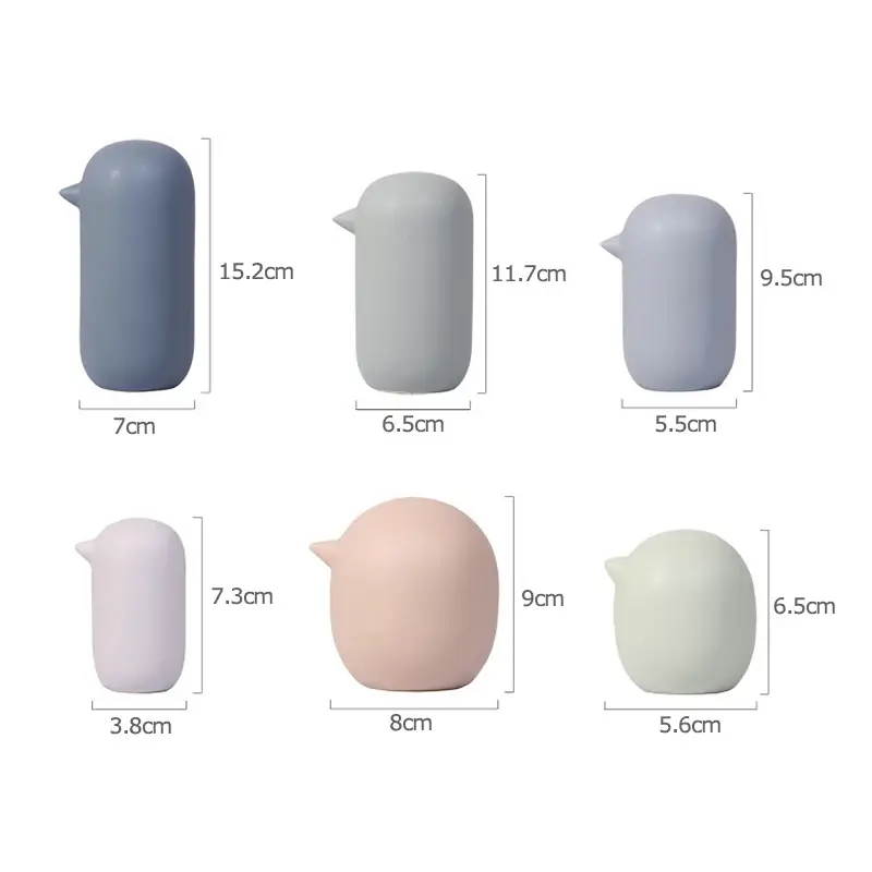a group of different colors of vases