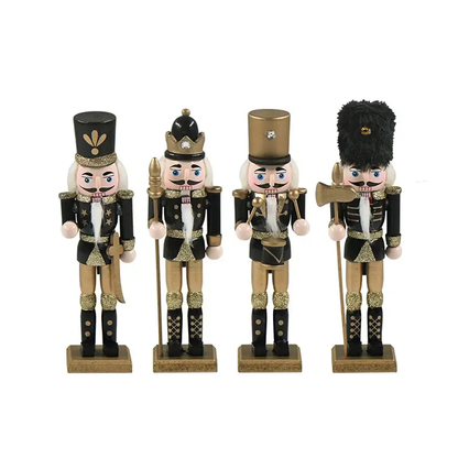a group of three nutcrackers standing next to each other