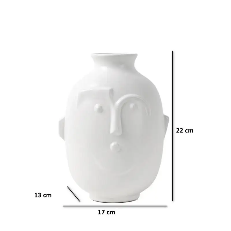 Abstrakte Vase mit Gesicht,