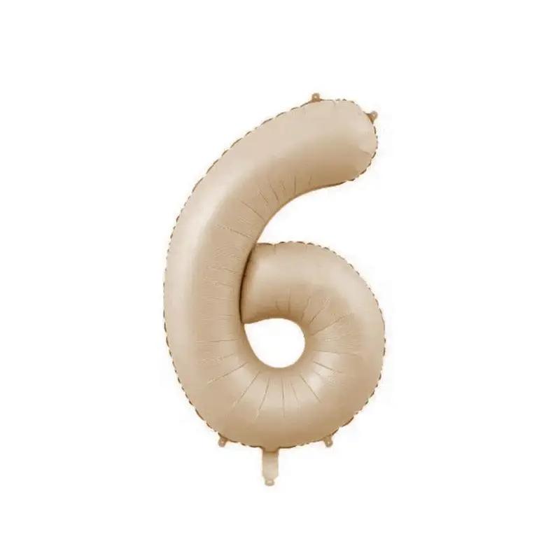 a number six balloon on a white background