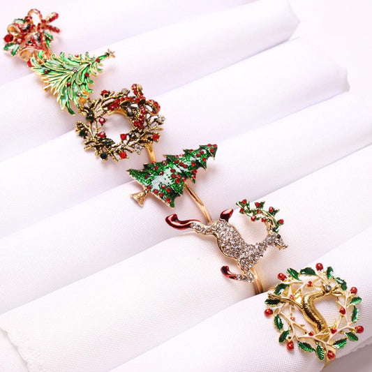 a close up of a napkin with napkin rings on it