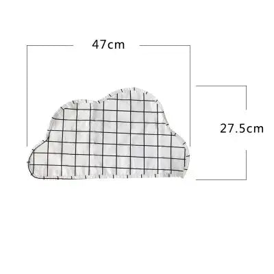 a black and white checkered oven mitt on a white background