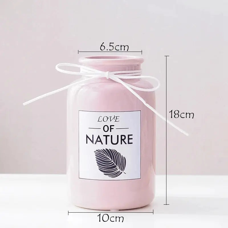 a pink jar with a label on it
