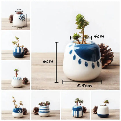 a collage of photos showing different angles of a ceramic planter