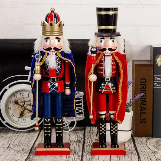 a couple of wooden nutcrackers sitting on top of a table