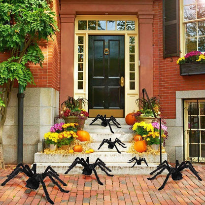 halloween decorations on the steps of a house
