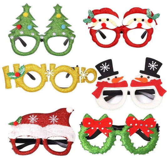 a group of christmas themed items on a white background