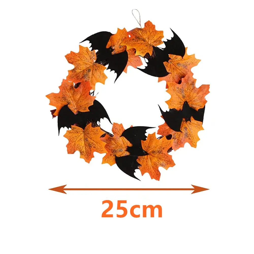 a picture of a wreath with leaves on it
