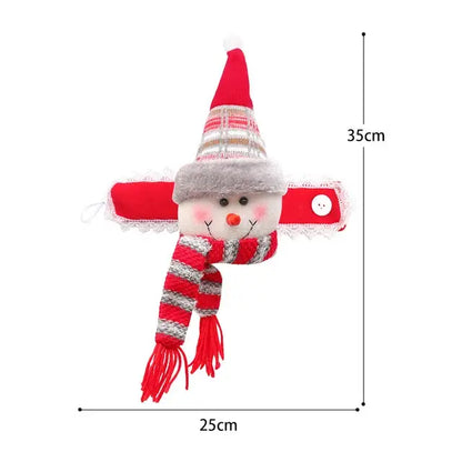 a christmas decoration with a snowman wearing a hat and scarf