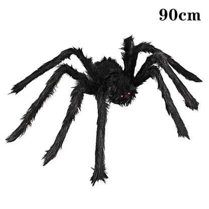 a large black spider on a white background