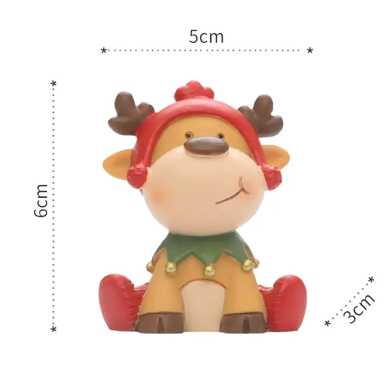 a small toy with a reindeer on it's head