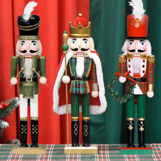 a group of nutcrackers sitting on top of a table