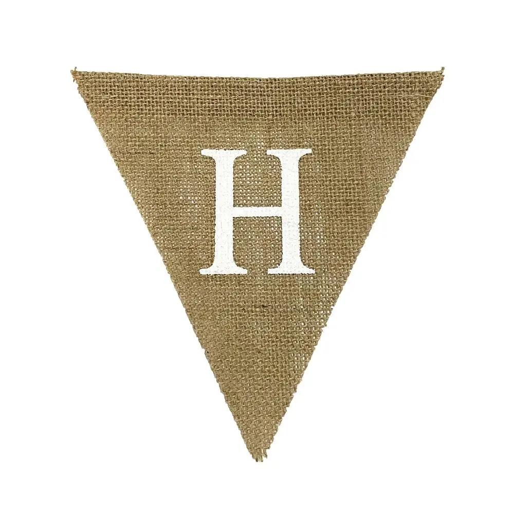 a pennant with the letter h on it