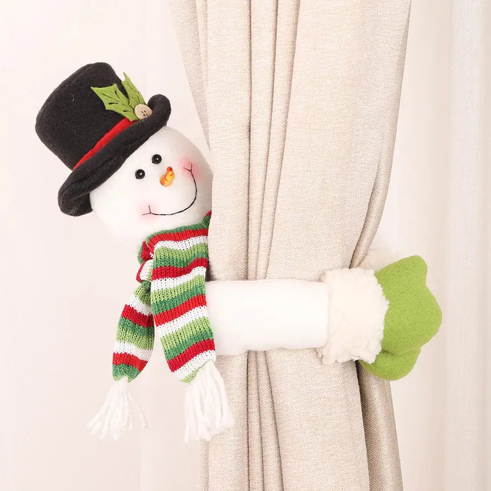 a snowman wearing a top hat and scarf