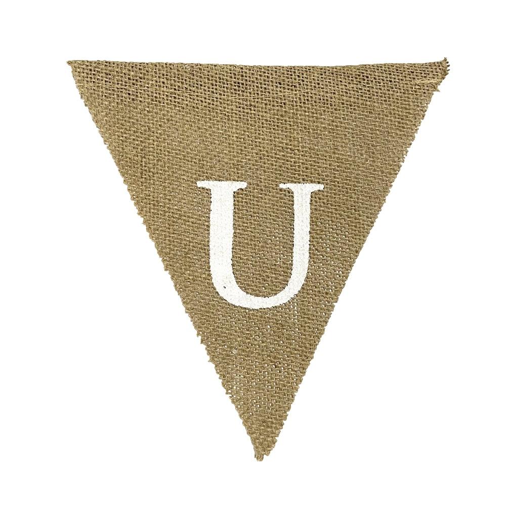 a triangle with the letter u on it