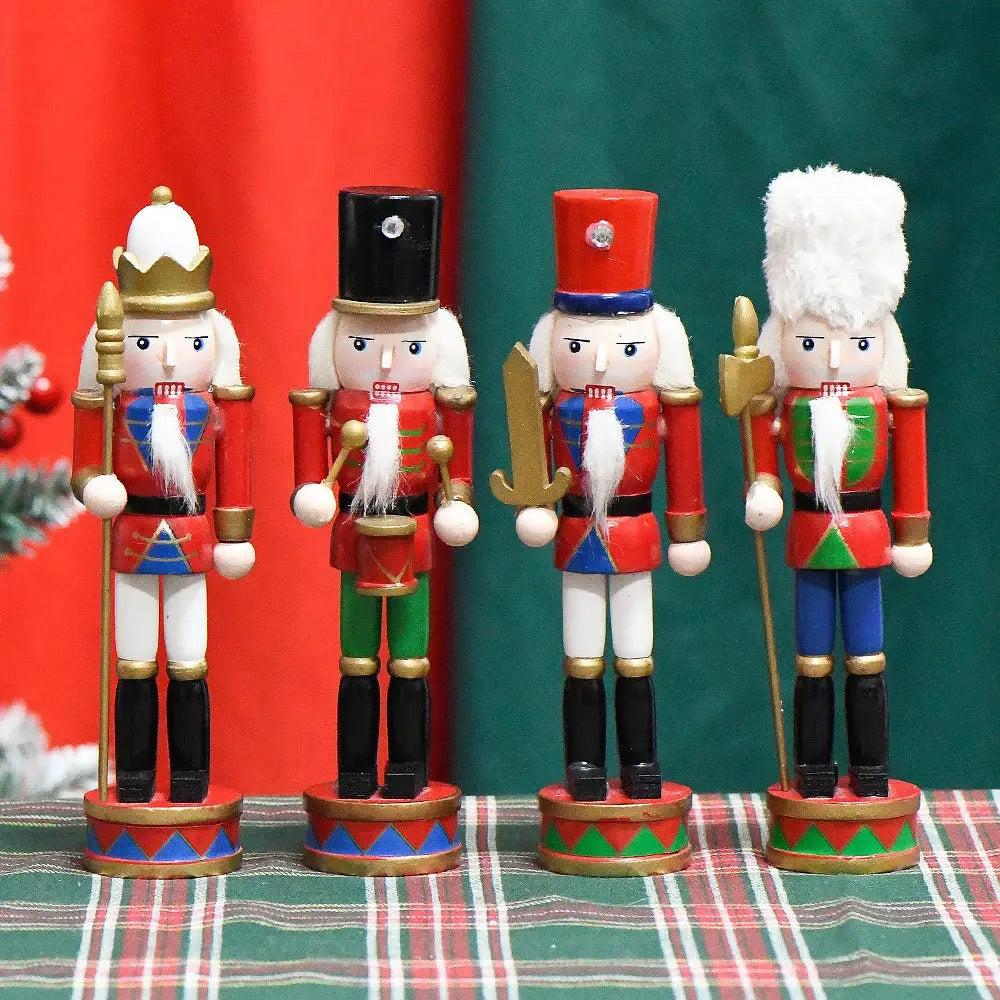 a group of nutcrackers sitting on top of a table