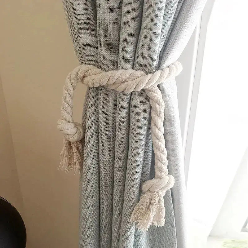 a curtain with a rope tied to it