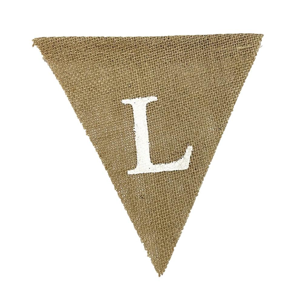 a pennant with the letter l on it