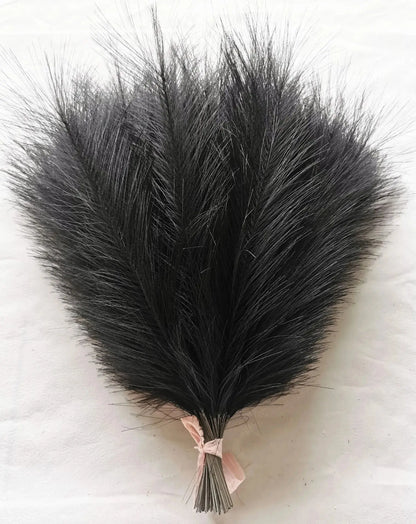 a bunch of black feathers on a white surface