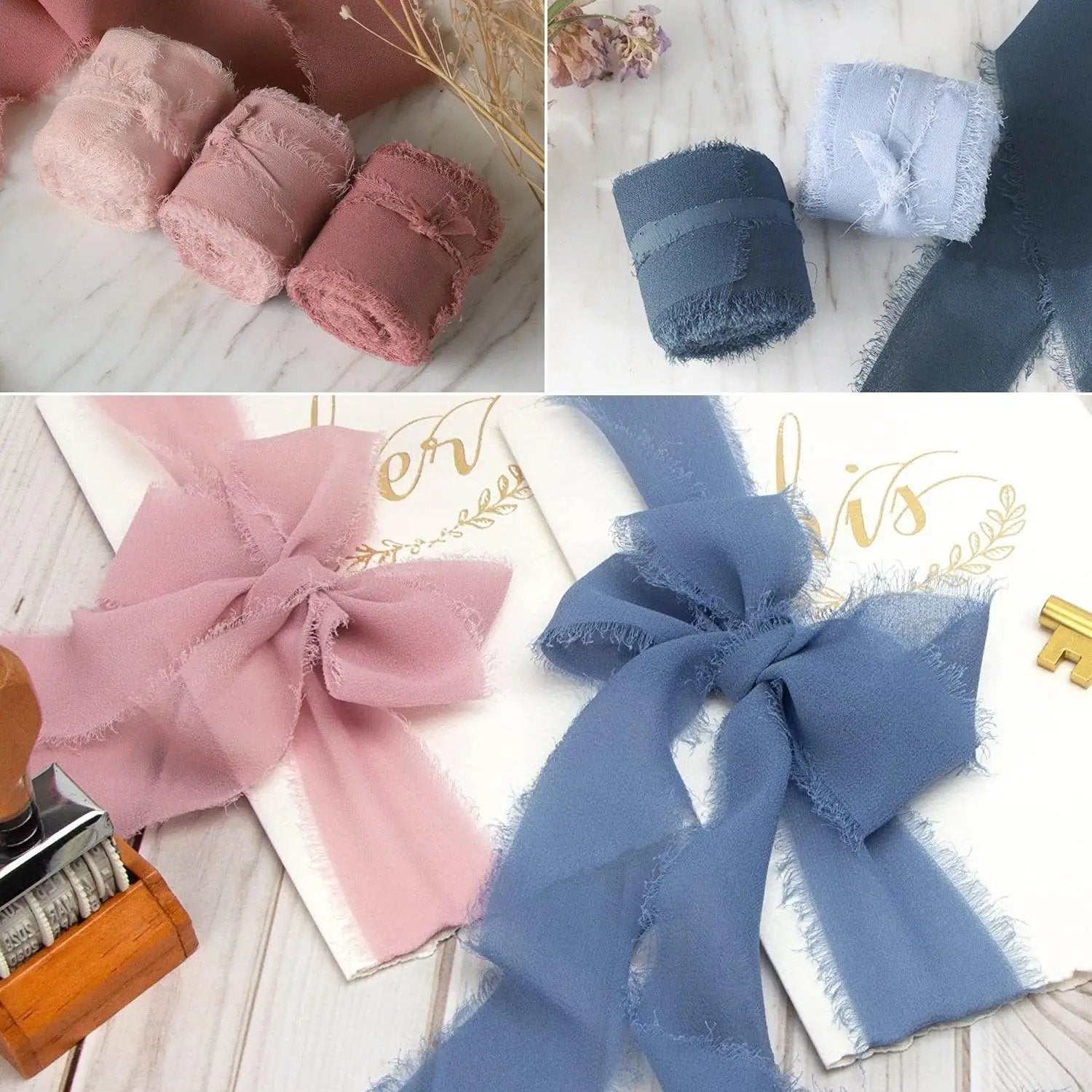 a collage of different colors of hair bows
