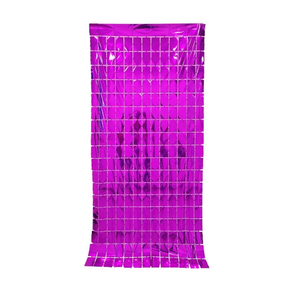 a purple bag with a grid pattern on it