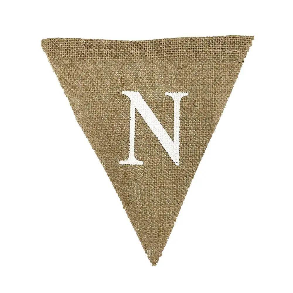 a triangle with the letter n on it