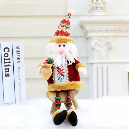 a small figurine of a santa clause holding a bell