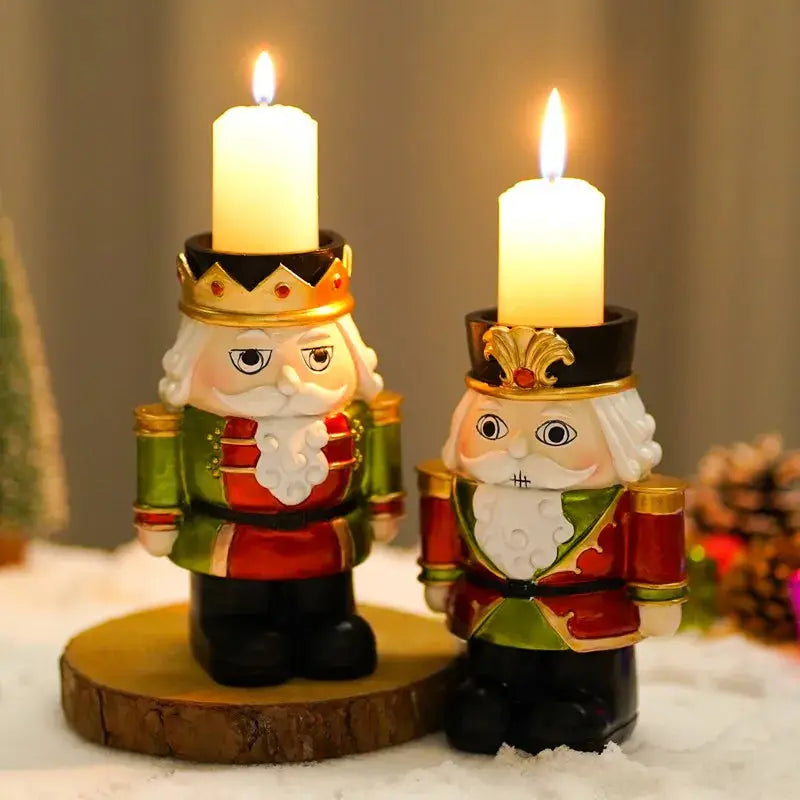 Weihnachts-Nussknacker-Kerzenhalter,