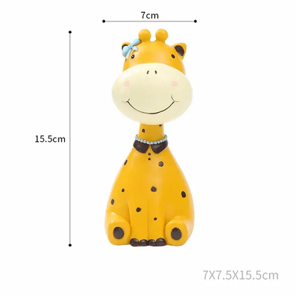 a toy giraffe with a smile on its face