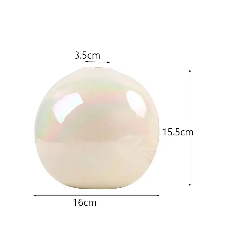 a white ball shaped object with measurements