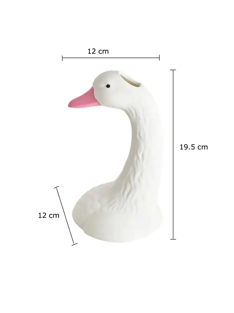 a white duck with a pink beak on a white background