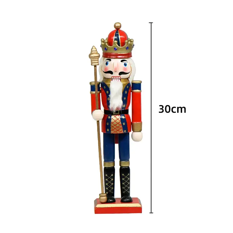 a wooden nutcracker with a crown on top of it