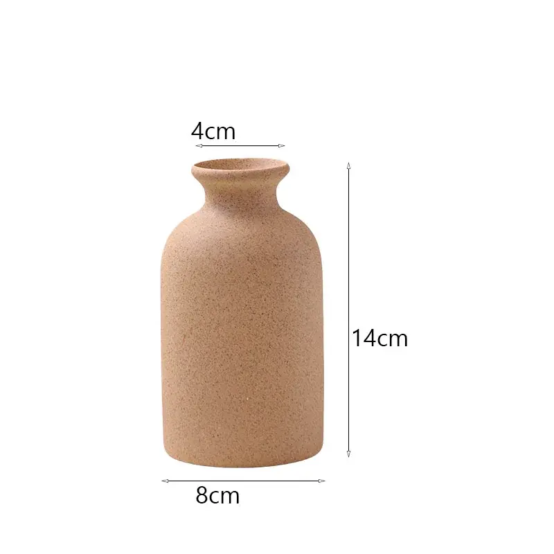 a brown vase is shown with measurements for it