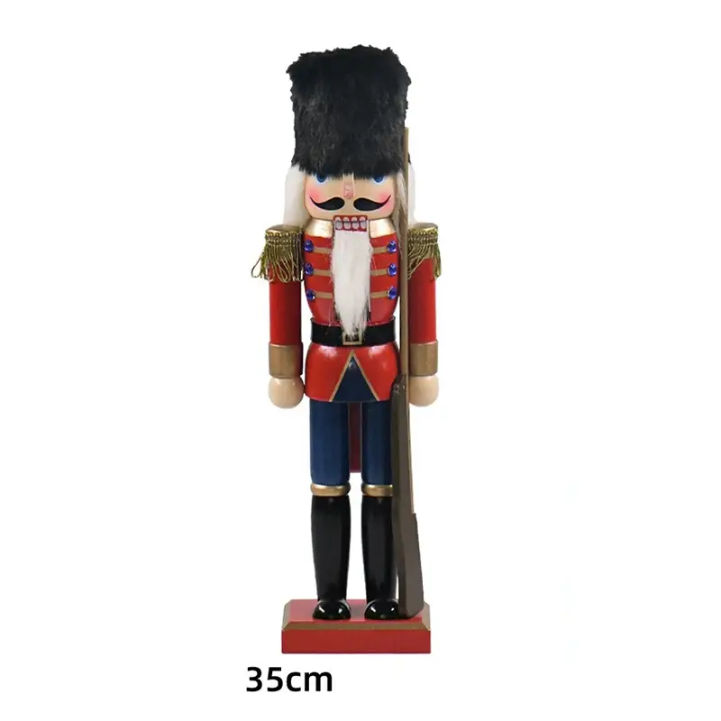 a wooden nutcracker with a long white beard