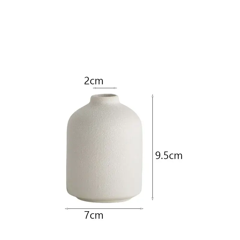 a white vase is shown with measurements for it