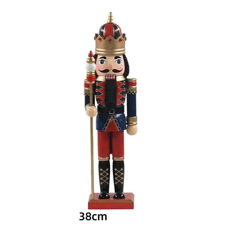 a wooden nutcracker with a crown on top of it