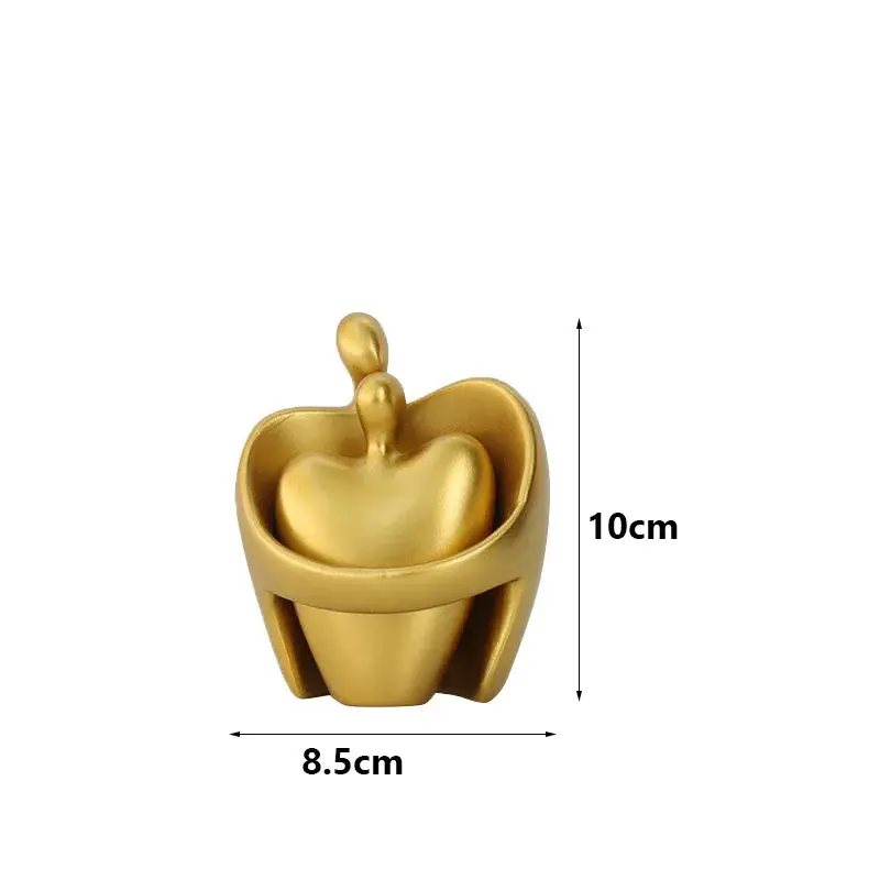 the size of a gold apple shaped container