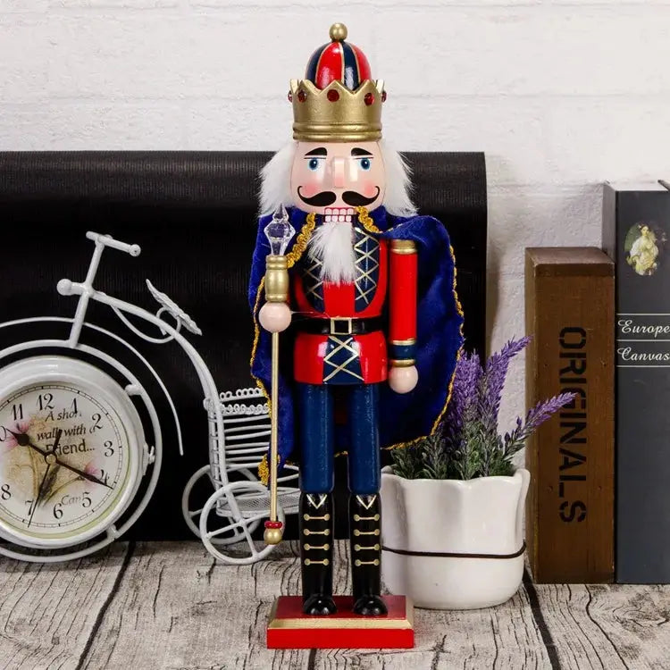 a nutcracker figurine with a crown on top of it