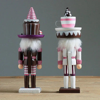 two nutcrackers are standing next to each other