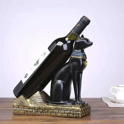 Ägyptischer Katzen Weinflaschenhalter