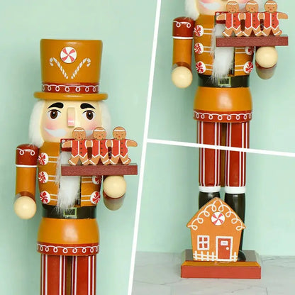 a nutcracker is holding a sign in his hand