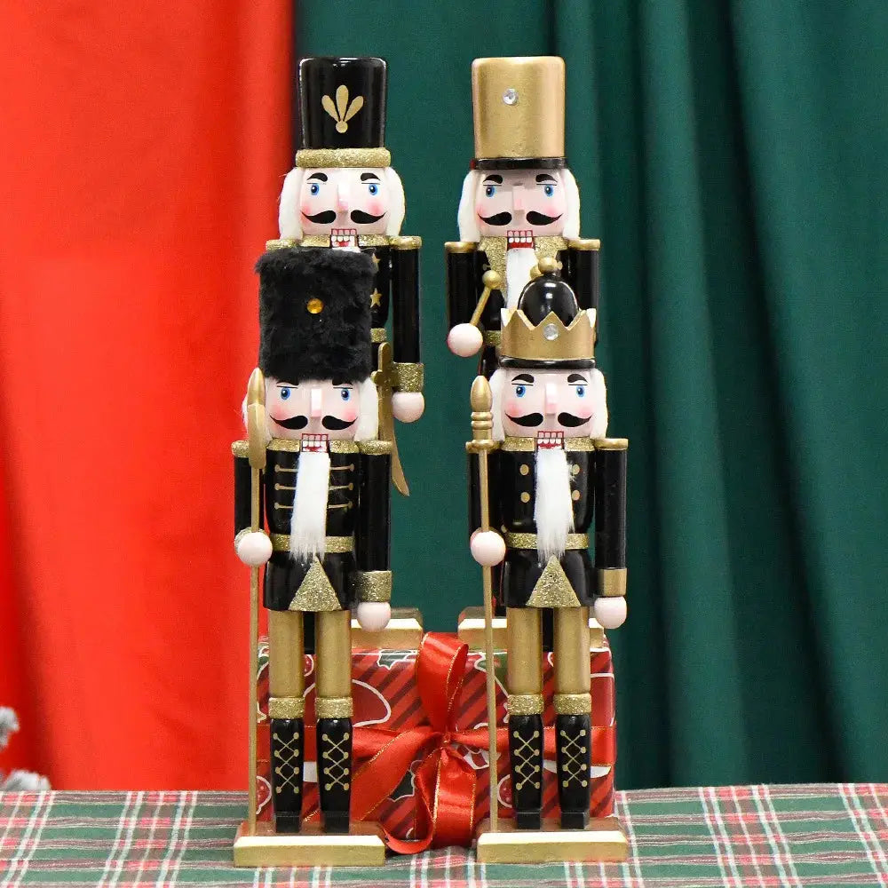 a couple of nutcrackers sitting on top of a table