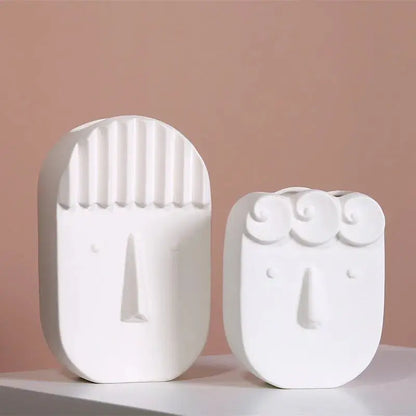 a couple of white objects sitting on top of a table