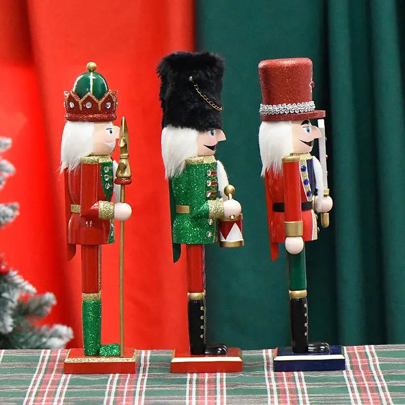 a couple of nutcrackers sitting on top of a table