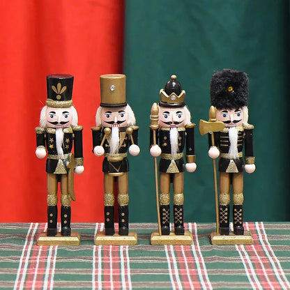 a group of nutcrackers sitting on top of a table