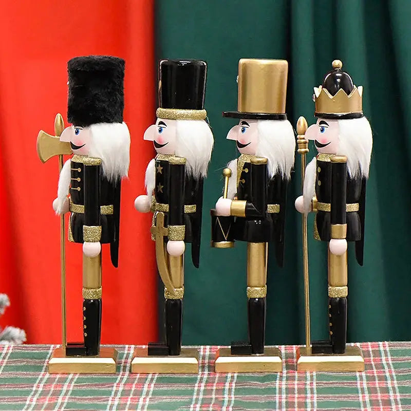 a group of nutcrackers sitting on top of a table