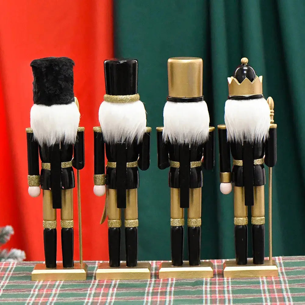 a group of nutcrackers sitting on top of a table