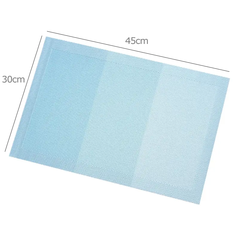 a picture of a blue placemat with a white background